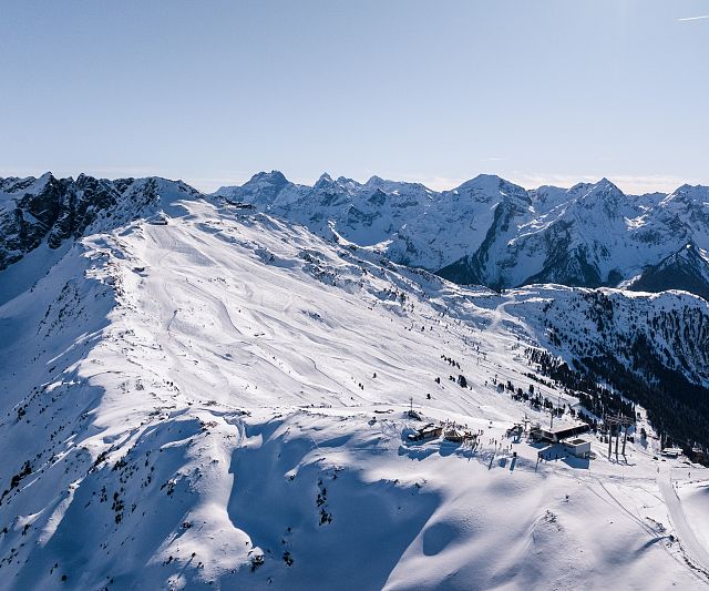 Die Bergstation Panoramabahn im Skigebiet Hochzeiger