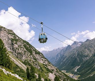 Gondel der Rifflsee Bergbahn