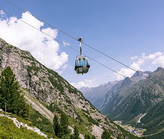 Gondel der Rifflsee Bergbahn