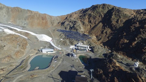 Bergstation Gletscherexpress aus der Luft